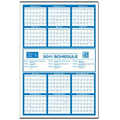Jumbo Year-at-a-Glance Commercial Wall Calendar w/ Middle Ad